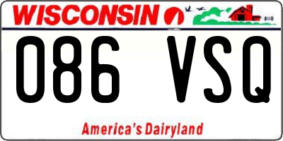 WI license plate 086VSQ