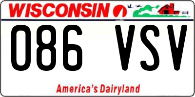 WI license plate 086VSV