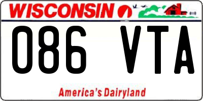 WI license plate 086VTA