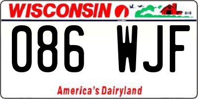 WI license plate 086WJF