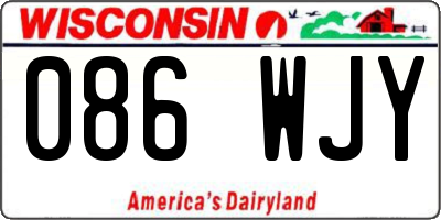 WI license plate 086WJY