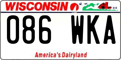WI license plate 086WKA