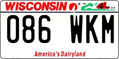 WI license plate 086WKM