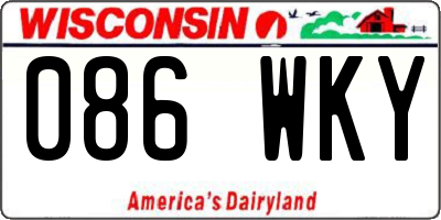 WI license plate 086WKY