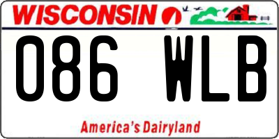 WI license plate 086WLB