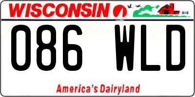 WI license plate 086WLD