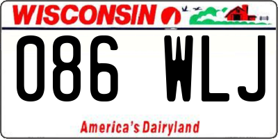 WI license plate 086WLJ