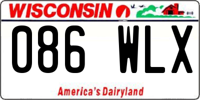 WI license plate 086WLX