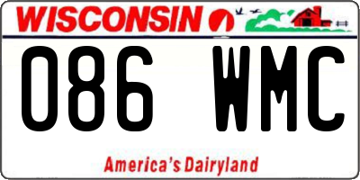 WI license plate 086WMC