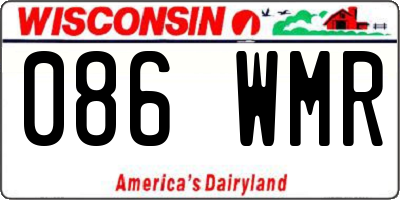WI license plate 086WMR
