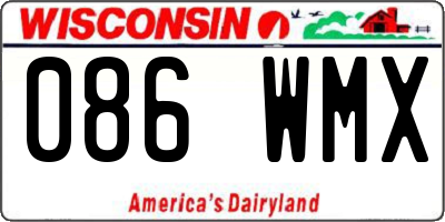 WI license plate 086WMX