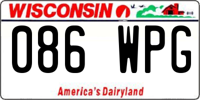 WI license plate 086WPG
