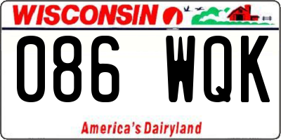WI license plate 086WQK