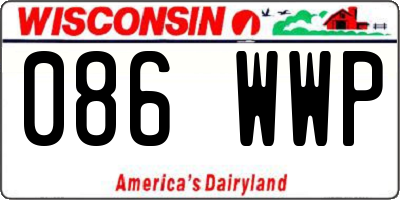 WI license plate 086WWP