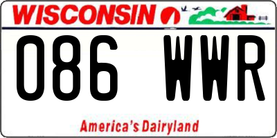 WI license plate 086WWR