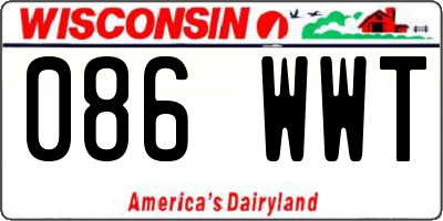 WI license plate 086WWT