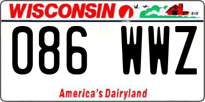 WI license plate 086WWZ