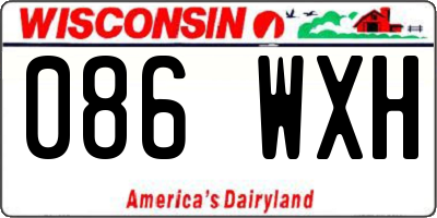 WI license plate 086WXH
