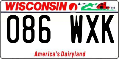WI license plate 086WXK