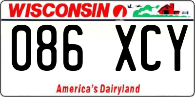 WI license plate 086XCY