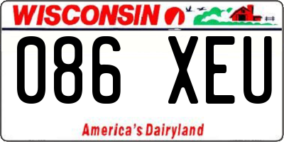 WI license plate 086XEU