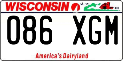 WI license plate 086XGM