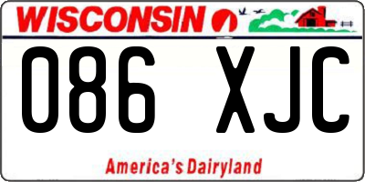 WI license plate 086XJC