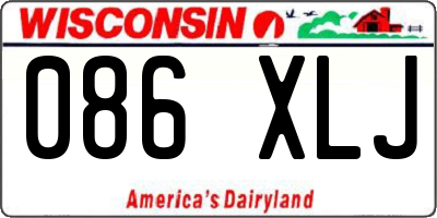 WI license plate 086XLJ