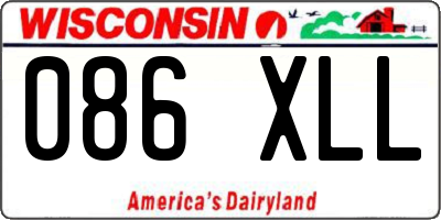 WI license plate 086XLL