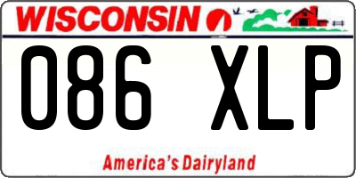 WI license plate 086XLP
