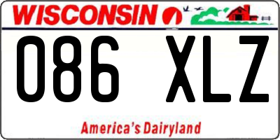 WI license plate 086XLZ