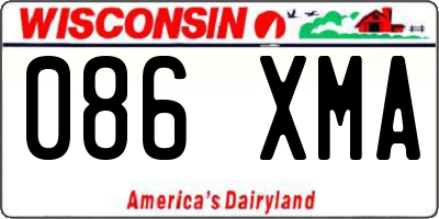 WI license plate 086XMA