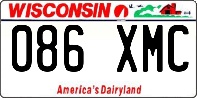 WI license plate 086XMC