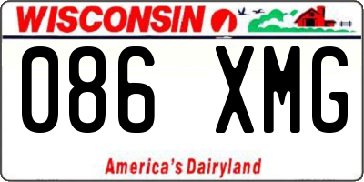 WI license plate 086XMG