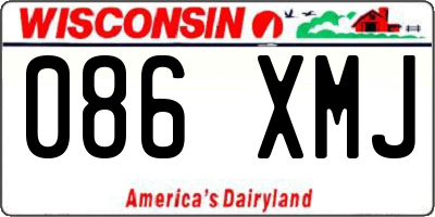 WI license plate 086XMJ