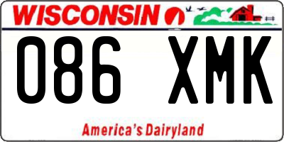WI license plate 086XMK