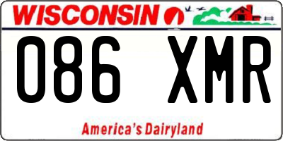 WI license plate 086XMR