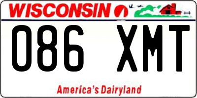 WI license plate 086XMT