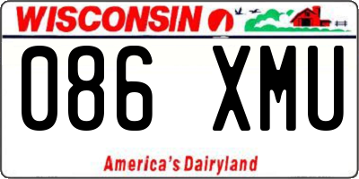 WI license plate 086XMU