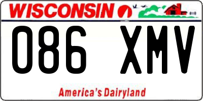 WI license plate 086XMV