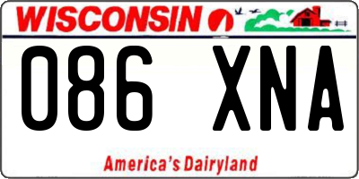 WI license plate 086XNA