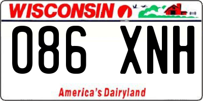 WI license plate 086XNH