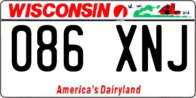 WI license plate 086XNJ