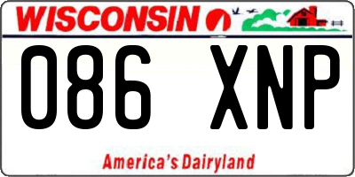 WI license plate 086XNP