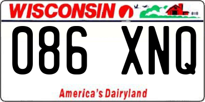 WI license plate 086XNQ