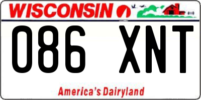 WI license plate 086XNT