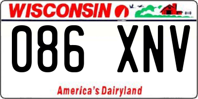 WI license plate 086XNV