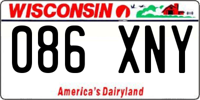 WI license plate 086XNY