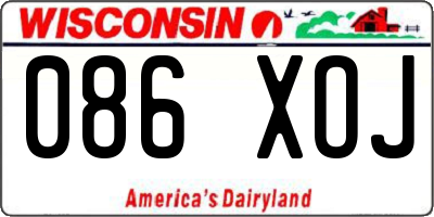 WI license plate 086XOJ