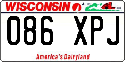 WI license plate 086XPJ